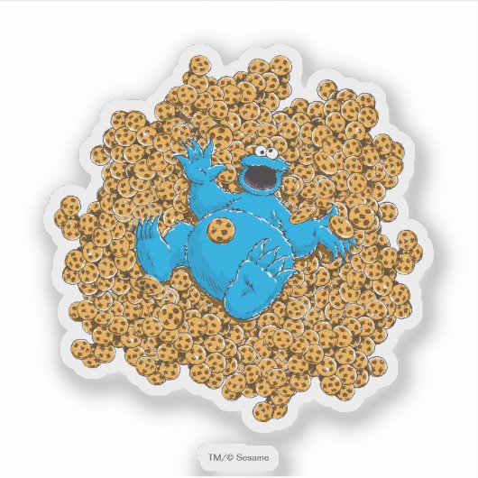  Cookie Monster en Cookies Sticker (Voorkant)