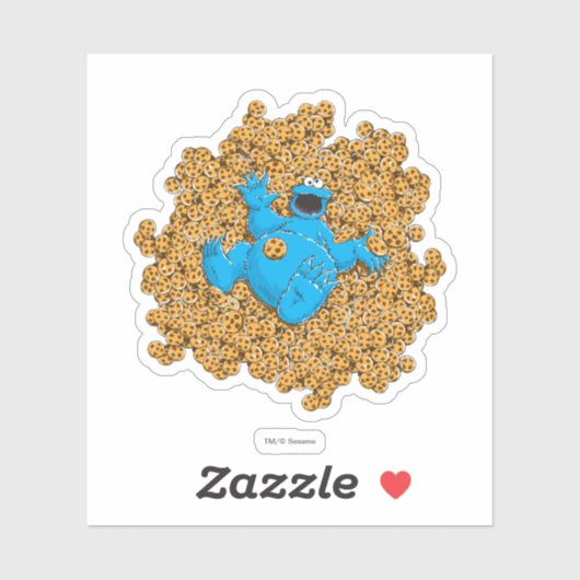  Cookie Monster en Cookies Sticker (Vel)