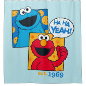 Cookie Monster en Elmo | Ha Ha ha Ja Douchegordijn (Voorkant)