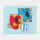 Cookie Monster en Elmo | Ha Ha ha Ja Fleece Deken (Voorkant (Horizontaal))