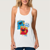 Cookie Monster en Elmo | Ha Ha ha Ja Tanktop (Voorkant)