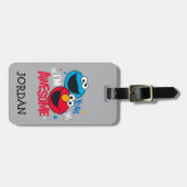 Cookie Monster en Elmo | Ja, ik ben Geweldige Bagagelabel (Voorkant horizontaal)