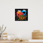 Cookie Monster en Elmo - Snoep of een Streek Poster (Keuken)