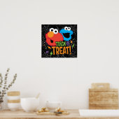 Cookie Monster en Elmo - Trick or treat Poster (Keuken)