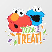 Cookie Monster en Elmo - Trick or treat Raamsticker (Vel)