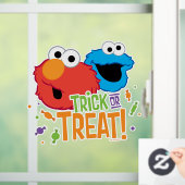 Cookie Monster en Elmo - Trick or treat Raamsticker (Huis)