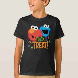 Cookie Monster en Elmo - Trick or treat T-shirt