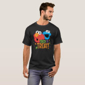 Cookie Monster en Elmo - Trick or treat T-shirt (Voorkant volledig)