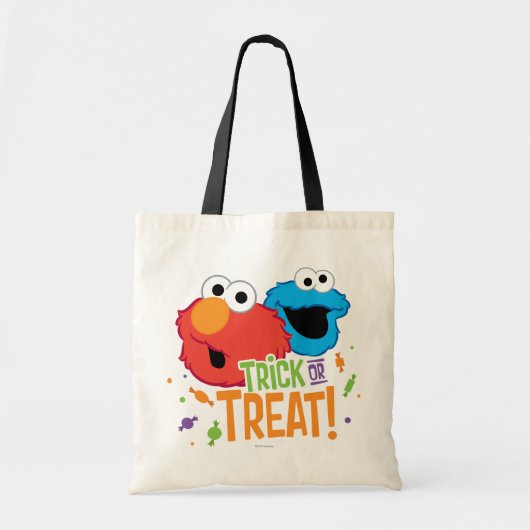 Cookie Monster en Elmo - Trick or treat Tote Bag (Voorkant)