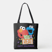 Cookie Monster en Elmo - Trick or treat Tote Bag (Achterkant)