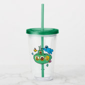 Cookie Monster en Sesame Pals Submarine Acryl Drinkbeker (Voorkant)