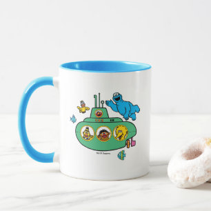 Cookie Monster en Sesame Pals Submarine Mok