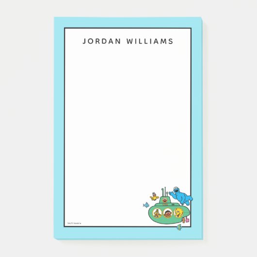 Cookie Monster en Sesame Pals Submarine Post-it® Notes (Voorkant)