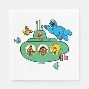 Cookie Monster en Sesame Pals Submarine Servet