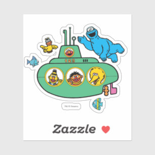Cookie Monster en Sesame Pals Submarine Sticker