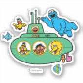 Cookie Monster en Sesame Pals Submarine Sticker (Voorkant)