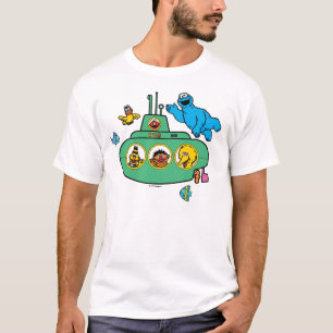 Cookie Monster en Sesame Pals Submarine T-shirt
