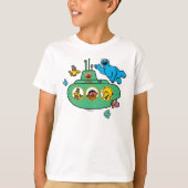Cookie Monster en Sesame Pals Submarine T-shirt (Voorkant)
