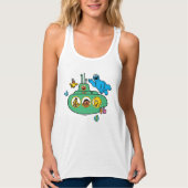 Cookie Monster en Sesame Pals Submarine Tanktop (Voorkant)