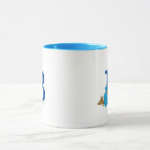  Cookie Monster Eten Cookies Monogram B Mok (Midden)
