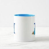 Cookie Monster Eten Cookies Monogram H Mok (Midden)
