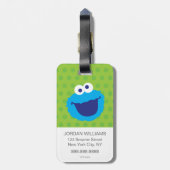 Cookie Monster Face 2 Bagagelabel (Achterkant verticaal)