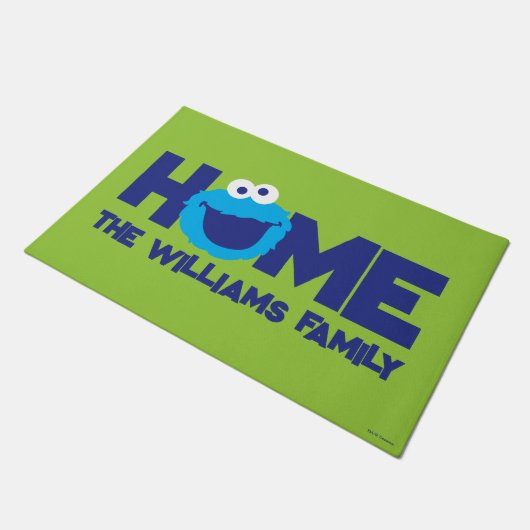 Cookie Monster Face Deurmat (Schuin)