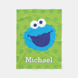 Cookie Monster Face   Jouw namen toevoegen Fleece Deken