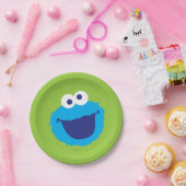 Cookie Monster Face Papieren Bordje (Feest)