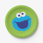 Cookie Monster Face Papieren Bordje (Voorkant)