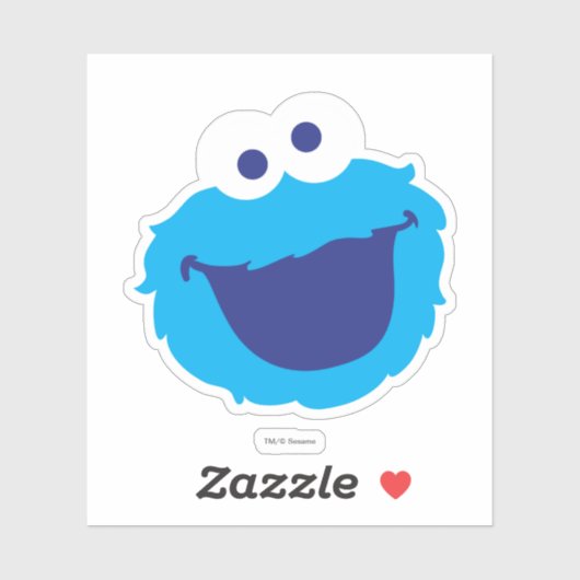 Cookie Monster Face Sticker (Vel)