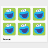 Cookie Monster Face Vierkante Sticker (Vel)