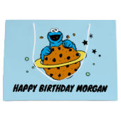 Cookie Monster | Fijne verjaardag Groot Cadeauzakje (Voorkant)