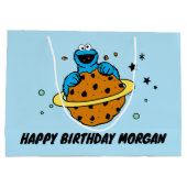 Cookie Monster | Fijne verjaardag Groot Cadeauzakje (Achterkant)