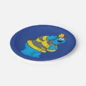 Cookie Monster | Fireman Costume Papieren Bordje (Gekanteld)