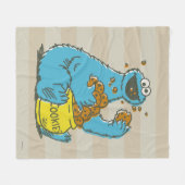 Cookie Monster  Fleece Deken (Voorkant (Horizontaal))