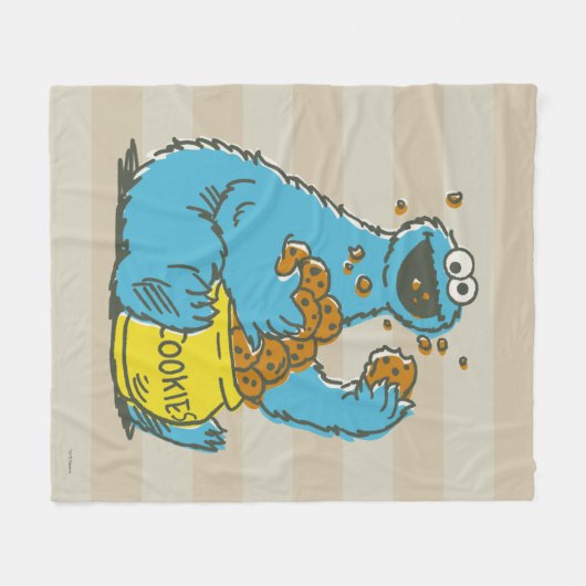 Cookie Monster  Fleece Deken (Voorkant (Horizontaal))