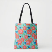 Cookie Monster Floral Pattern Tote Bag (Voorkant)