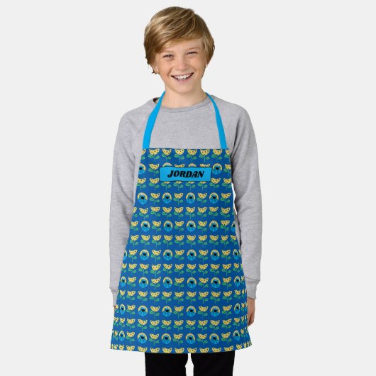 Cookie Monster Flower Pattern Schort (Gedragen)