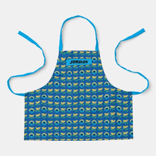 Cookie Monster Flower Pattern Schort (Voorkant)
