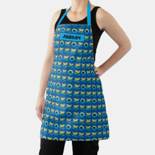 Cookie Monster Flower Pattern Schort