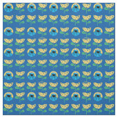 Cookie Monster Flower Pattern Stof (Swatch)