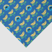 Cookie Monster Flower Pattern Tissuepapier (Detail)