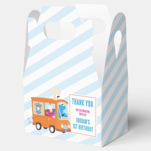 Cookie Monster Food Truck Verjaardag Bedankdoosjes (Geopend)