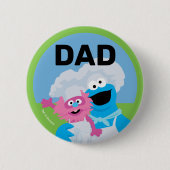 Cookie Monster Food Truck Verjaardag Jongen's Papa Ronde Button 5,7 Cm (Voorkant)