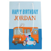 Cookie Monster Food Truck Verjaardag Medium Cadeauzakje (Achterkant)