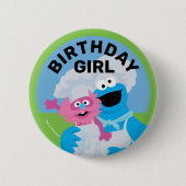 Cookie Monster Food Truck Verjaardag Meisje Ronde Button 5,7 Cm (Voorkant)