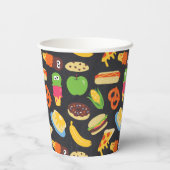 Cookie Monster Foodie Truck Chalkboard Papieren Bekers (Achterkant)