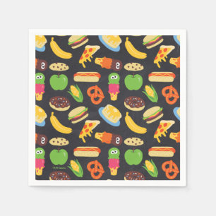 Cookie Monster Foodie Truck Chalkboard Servet