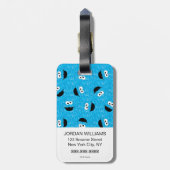 Cookie Monster Fur Face Pattern Bagagelabel (Achterkant verticaal)